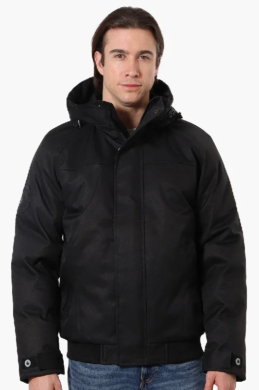 Canada Weather Gear Solid Twill Bomber Jacket - Black