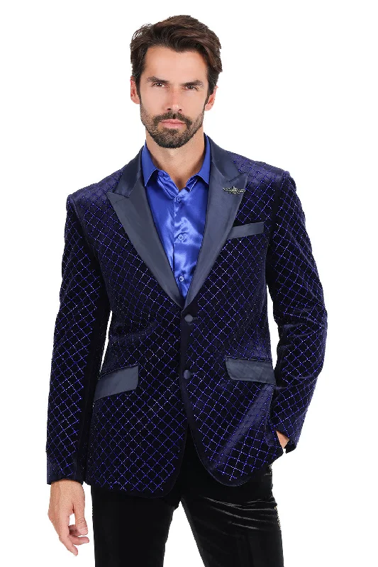 Barabas 2BL3114 Blazer With Stones  Navy Blue