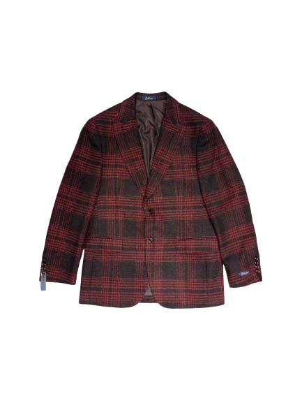 Bellucci B763 Sandro Plaid Blazer Red/Black