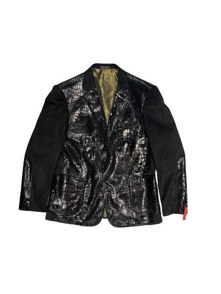 Inserch BL-565 Alligator Print Jacket Black