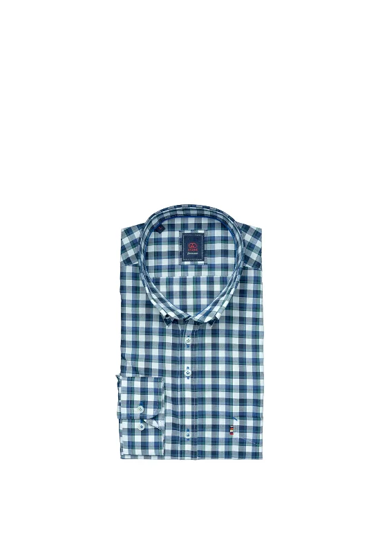 Andre Sheelin Check Shirt, Forest & Navy