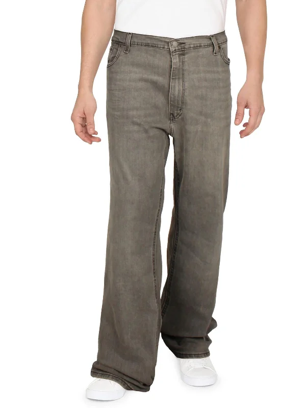 Big & Tall Mens Faded Tapered Straight Leg Jeans