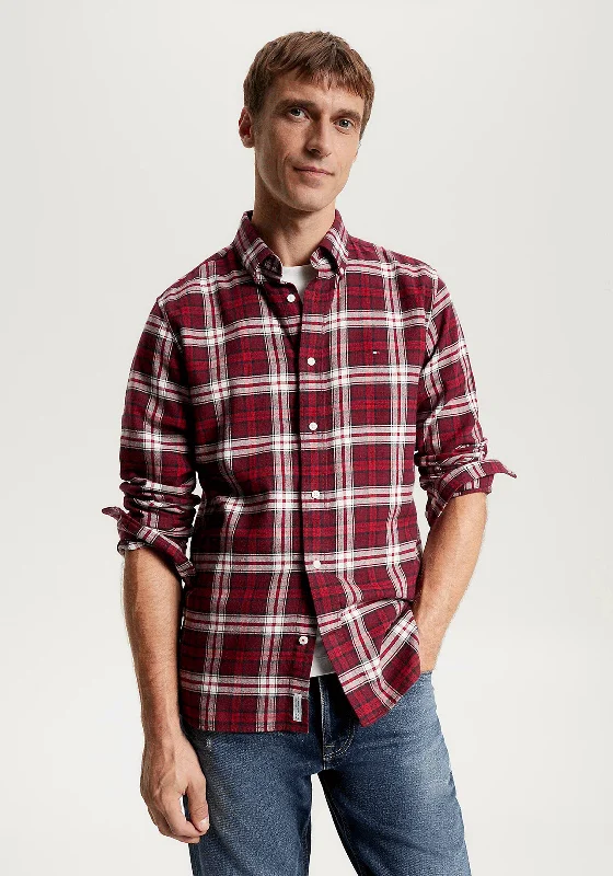 Tommy Hilfiger Brushed Tartan Shirt, Rouge