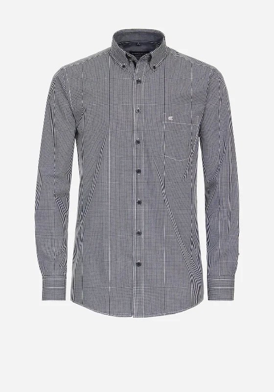 Casa Moda Gingham Shirt, Midnight Blue