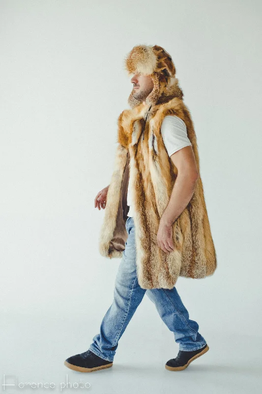 Fox Fur Vest for Men