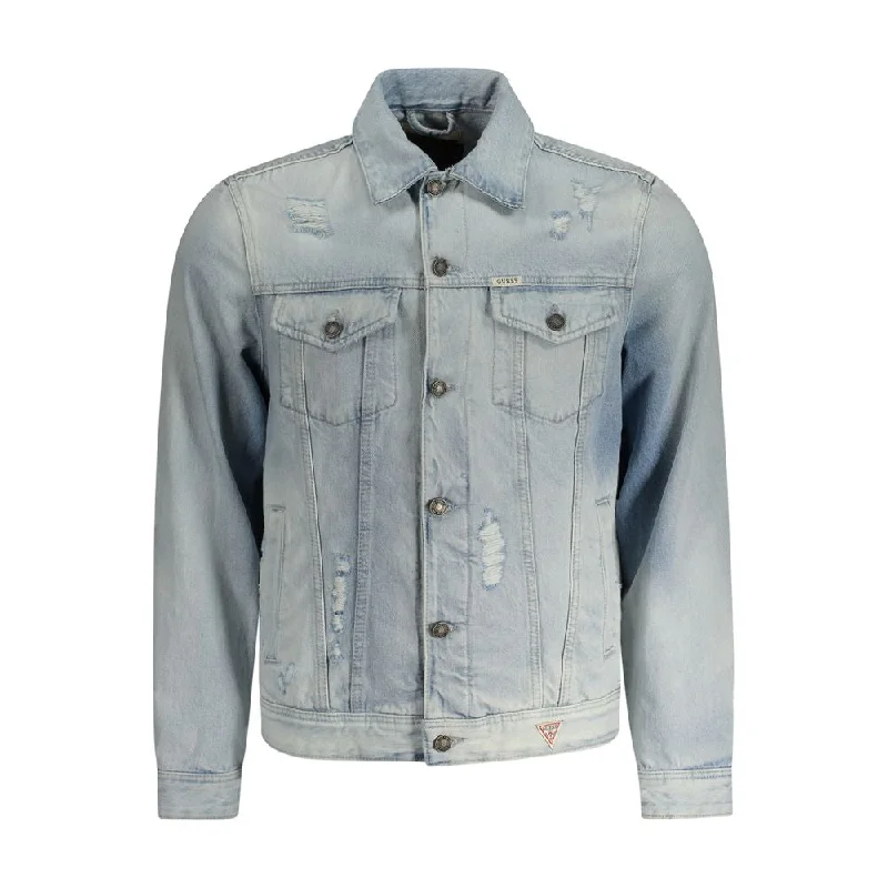 Guess Jeans blue Cotton Men's Jacket