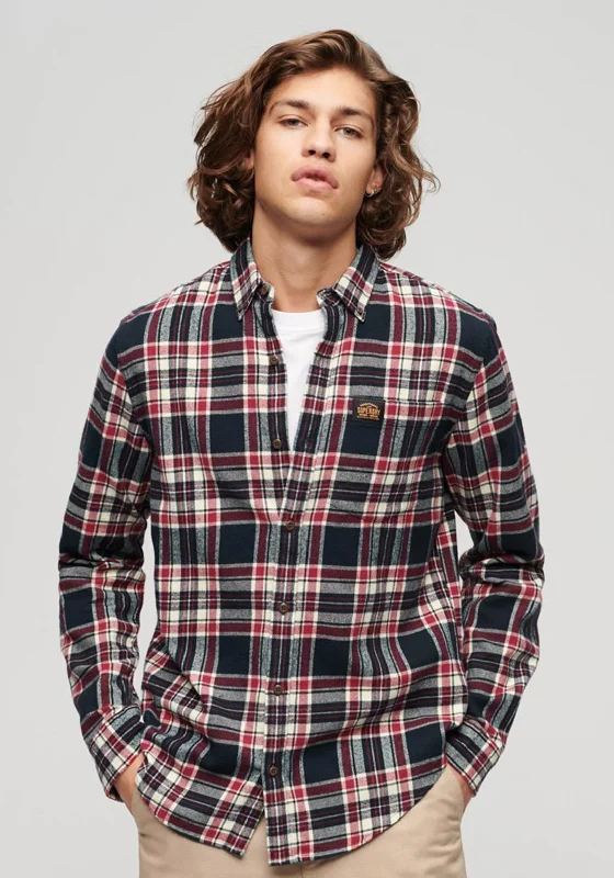 Superdry Lumberjack Check Shirt, Kansas Navy