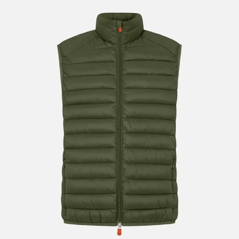 Men's Adam Vest With Standing Collar Dusty Olive