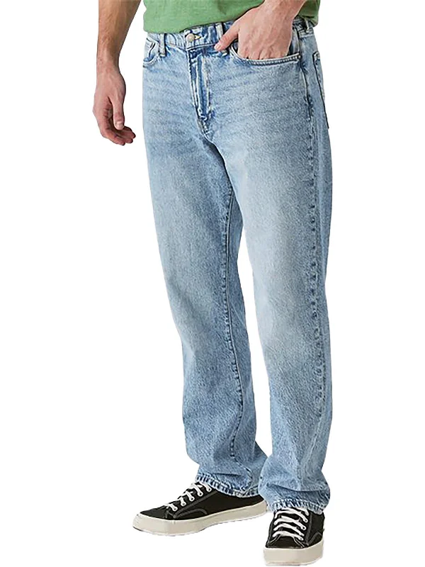 Mens Comfort Stretch Vintage Straight Leg Jeans