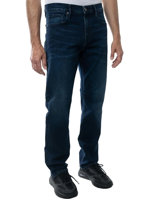 Mens Denim Straight Leg Jeans