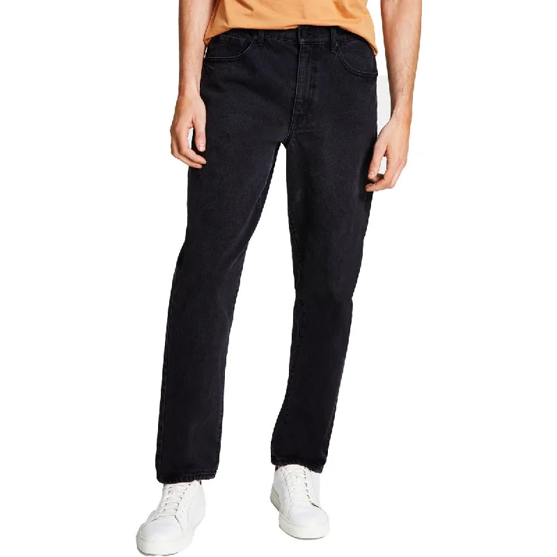 Mens Mid-Rise Relaxed Tapered Leg Jeans