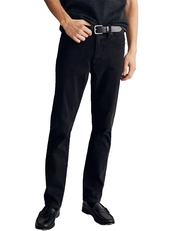 Mens Mid-Rise Stretch Slim Jeans