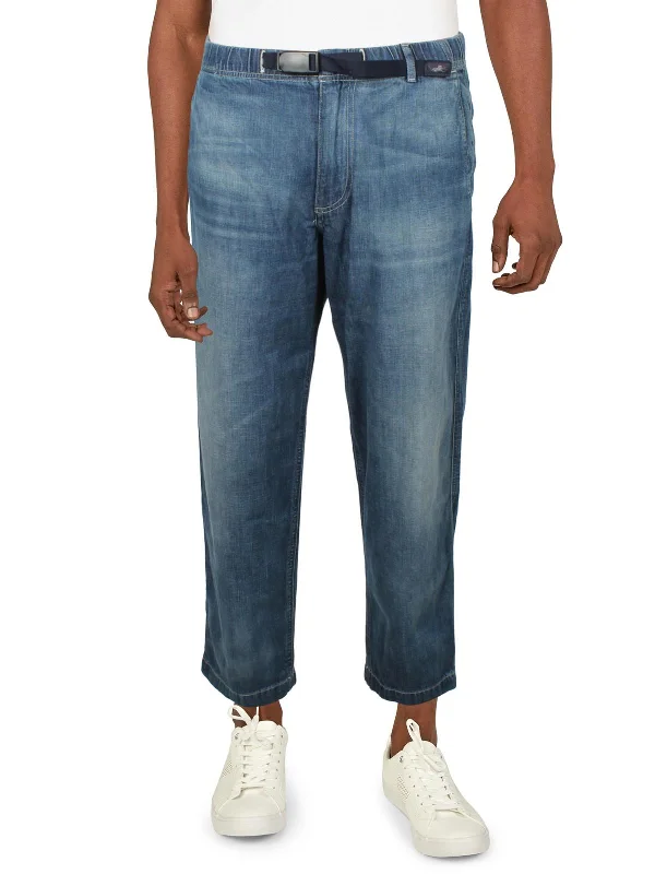 Mens Relaxed Fit Mid rise Straight Leg Jeans