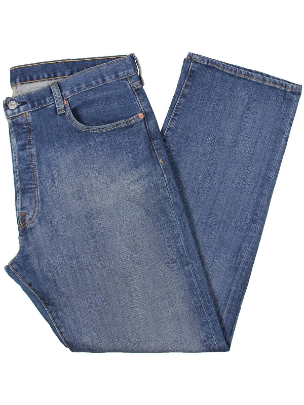 Mens Stretch Denim Straight Leg Jeans