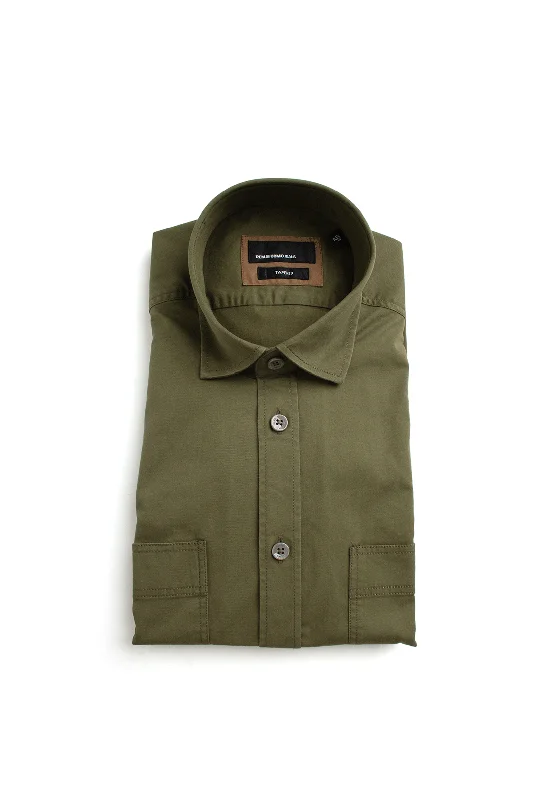 Remus Uomo Parker Overshirt, Forest Green