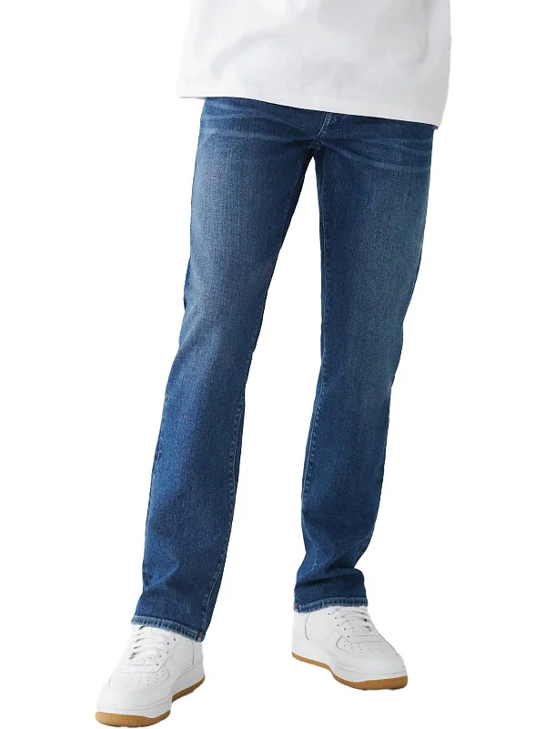 Ricky Mens Relaxed Medium Wash Straight Leg Jeans