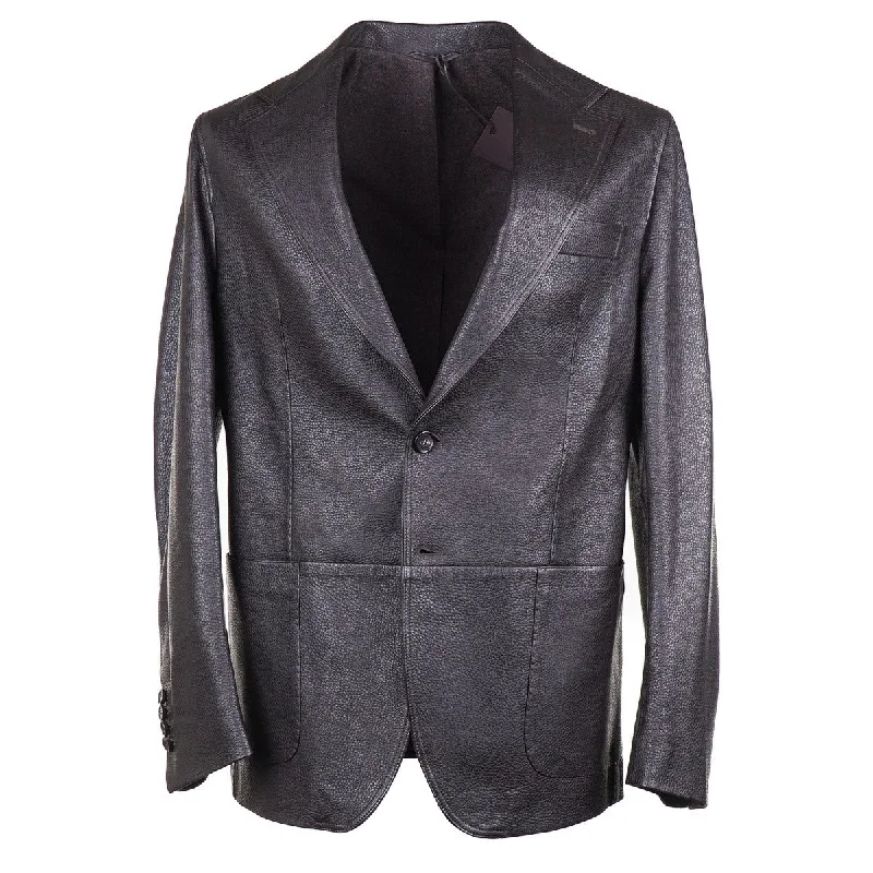 Rifugio Wool-Lined Deerskin Leather Blazer