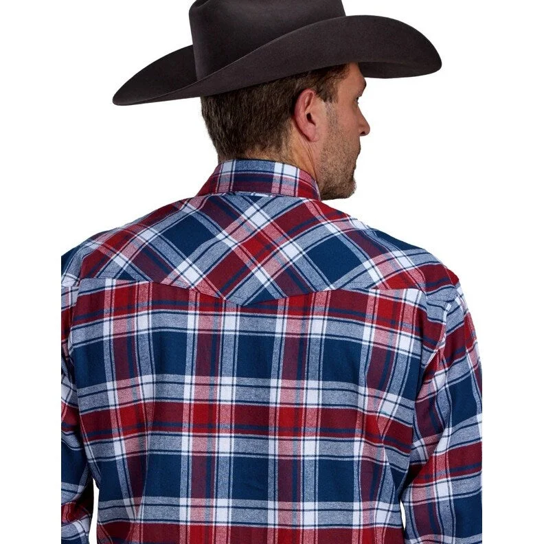 Roper Western Shirt Mens L/S Unlined Flannel Red 03-001-0522-1702 RE