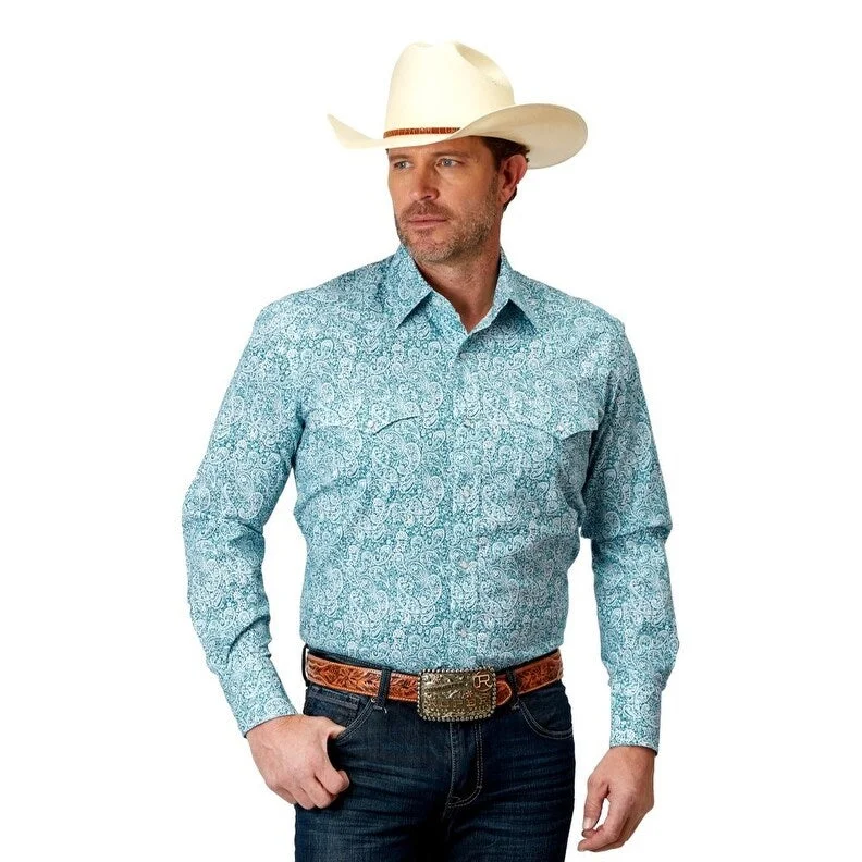 Roper Western Shirt Mens Long Sleeve Paisley Print 03-001-0225-2108 GR