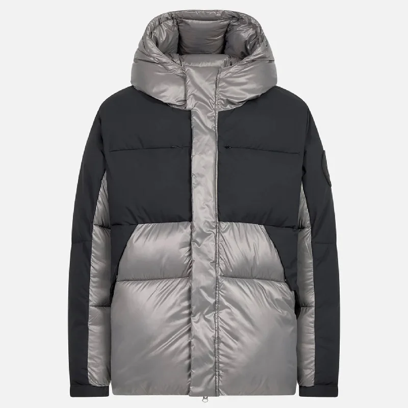 Unisex Luma Hooded Puffer Jacket Black /mid Grey