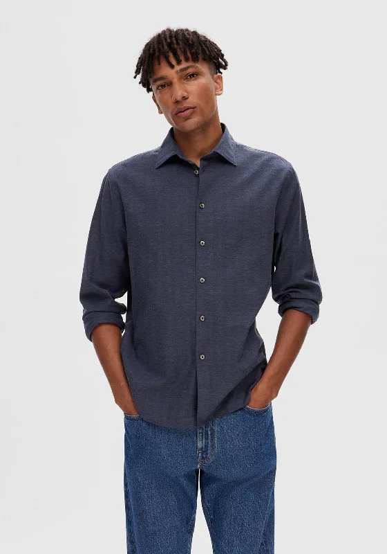 Selected Homme Earl Untuck Shirt, Dark Navy