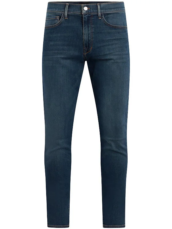 The Dean Mens Slim Dark Wash Tapered Leg Jeans