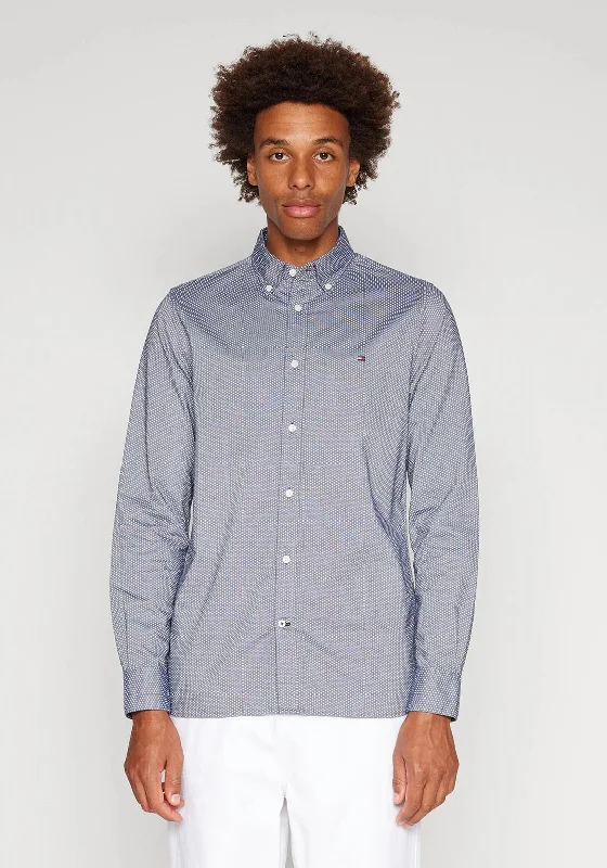 Tommy Hilfiger Polka Dot Print Oxford Shirt, Carbon Navy