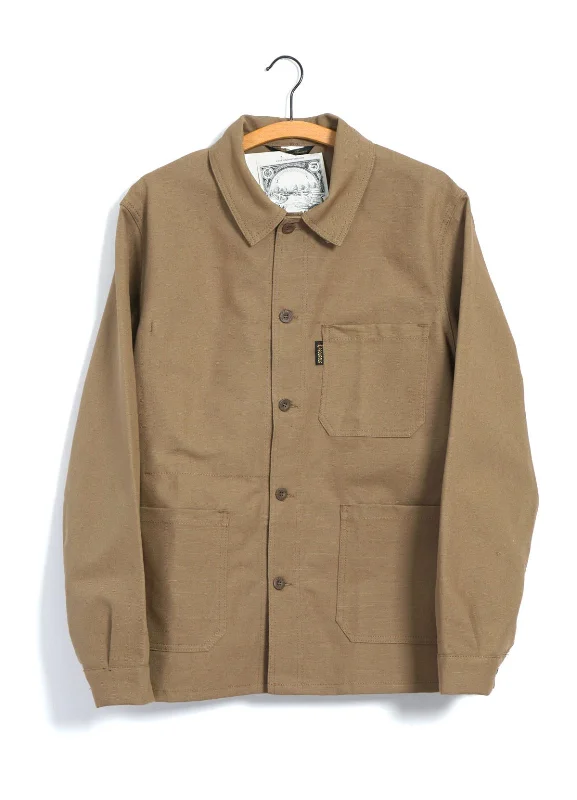 WORK JACKET | Linen/Cotton Blend | Light Brown