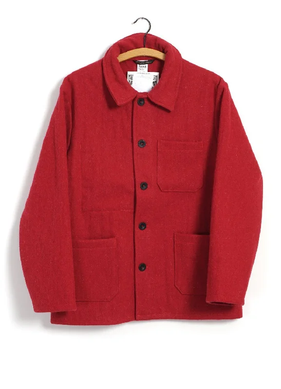 WORK JACKET | Wool | Red