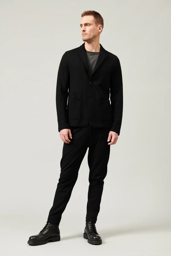 Boiled wool regular-fit jacket - Black