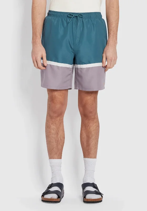 Farah Murphy Cut & Sew Swim Shorts, Ocean