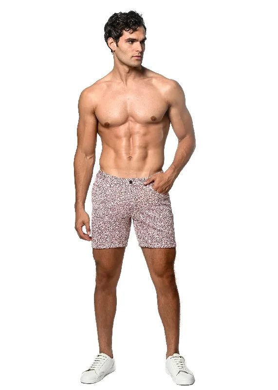 JACQUARD PRINTED STRETCH KNIT SHORT