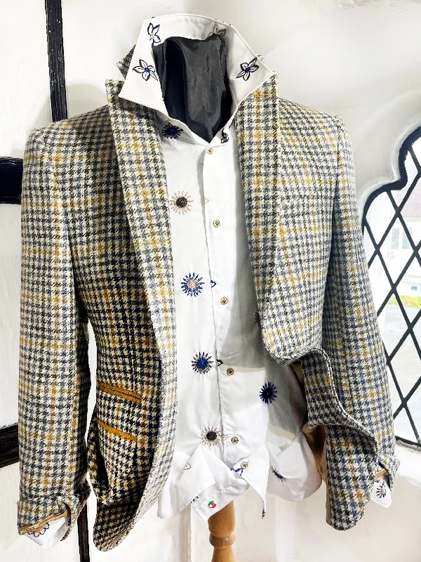 JAMES HOUNDSTOOTH CHECK JACKET