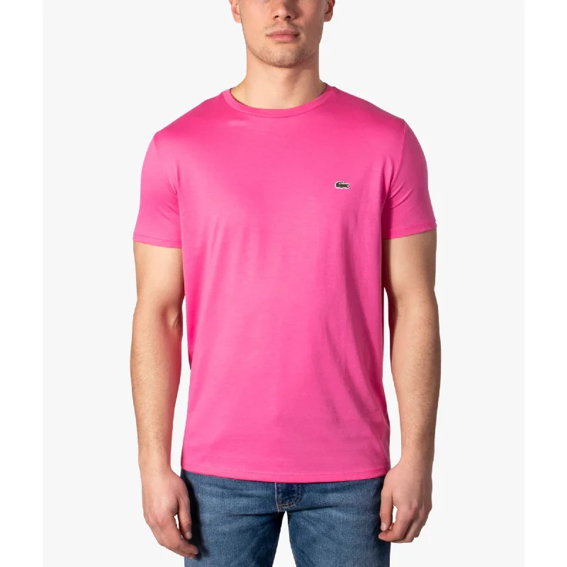 Lacoste Pima Cotton Croc Logo T-Shirt Pink  TH6709-51-PQS Men's