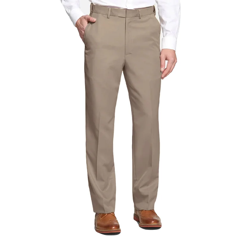 Prime Poplin Trouser in Dark Khaki (Regent Plain Front - Regular, Short, & Long Rise) by Berle