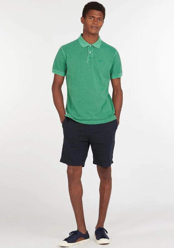 Barbour Wash Sports Polo Shirt, Turf Green