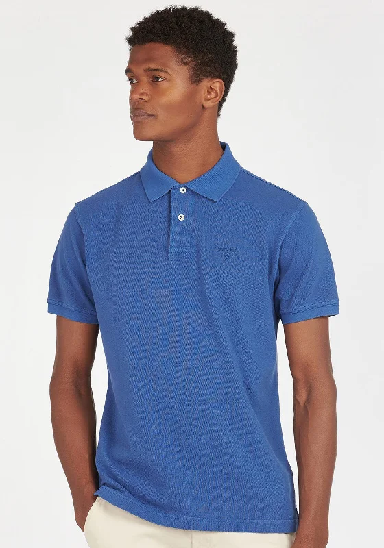 Barbour Washed Sports Polo Shirt, Marine Blue