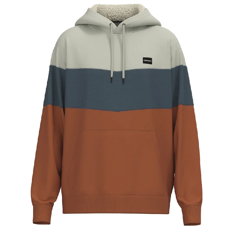 "Breck" Grey/Blue/Orange Hoody