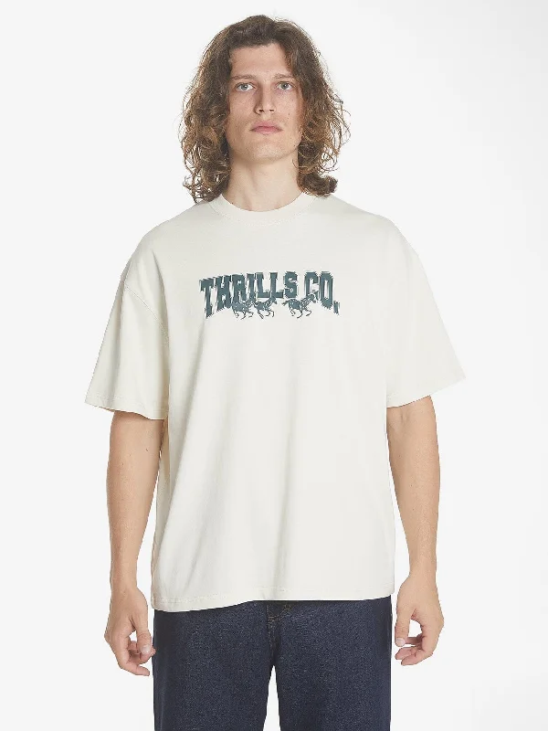 Chariot Rides On Box Fit Oversize Tee - Heritage White