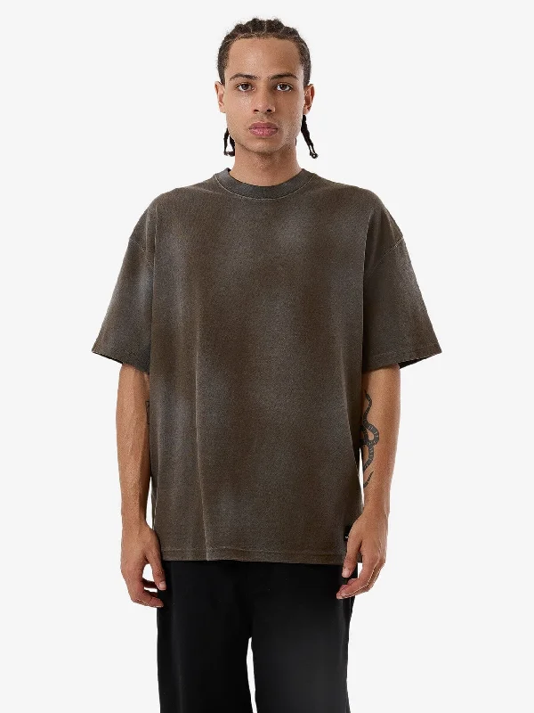 Cortex Worn Box Fit Oversize Tee - Faded Tarmac