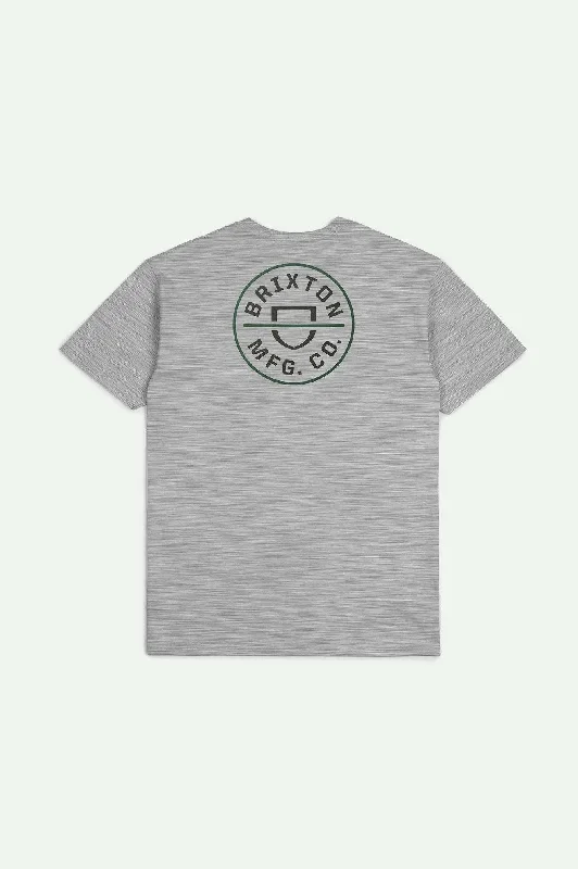 Crest II S/S Standard T-Shirt - Heather Grey/Washed Black/Pine Needle