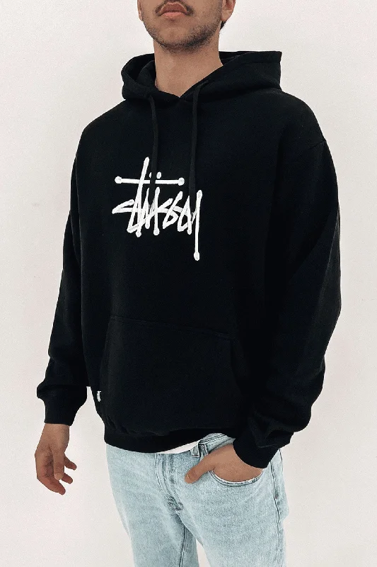 Embroidered Graffiti Hood Black