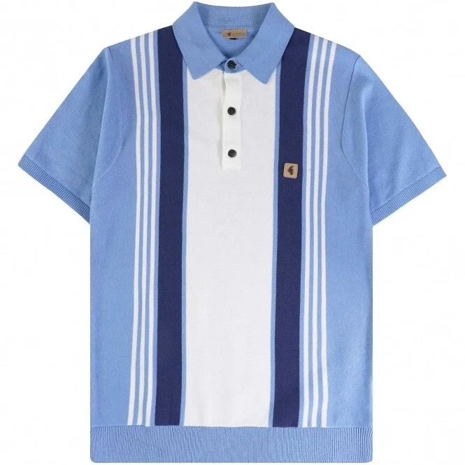 GABICCI SEARLE KNIT POLO- V50GM00- THAMES BLUE