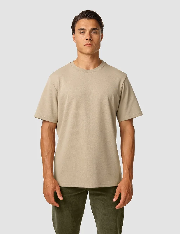 Heavy Box Fit T-shirt Wooden Beige