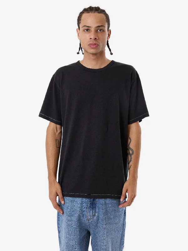 Hemp Thrills Embro Bind Merch Fit Tee - Black