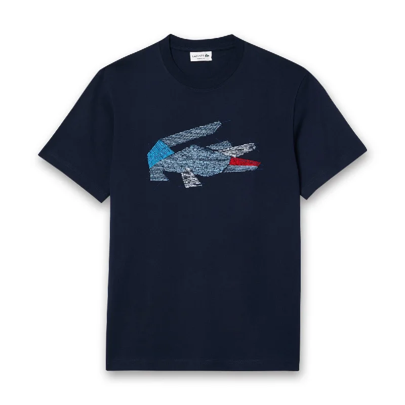 Lacoste - Crocodile Graphic T-Shirt in Navy