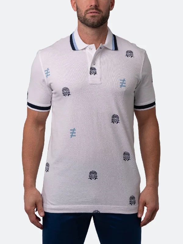 Maceoo Short Sleeves Polo | Polo Mozart Icon Tip White