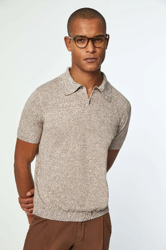 Melange Knit Polo