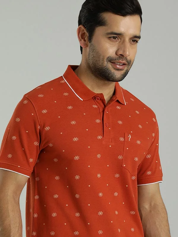 Men Printed Polo T-Shirt