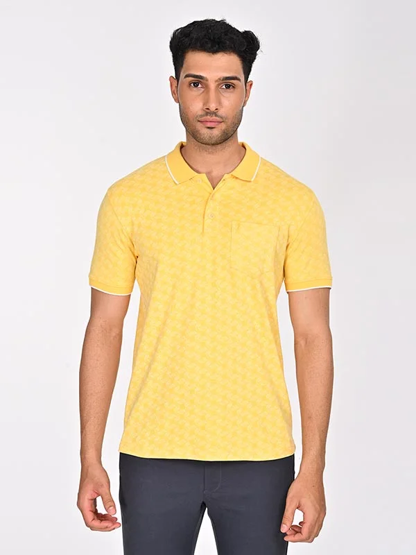 Men Printed Polo T-Shirt